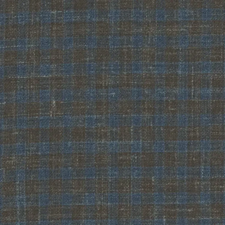 Navy and Brown Check
