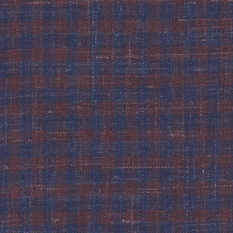 Navy and Maroon Check