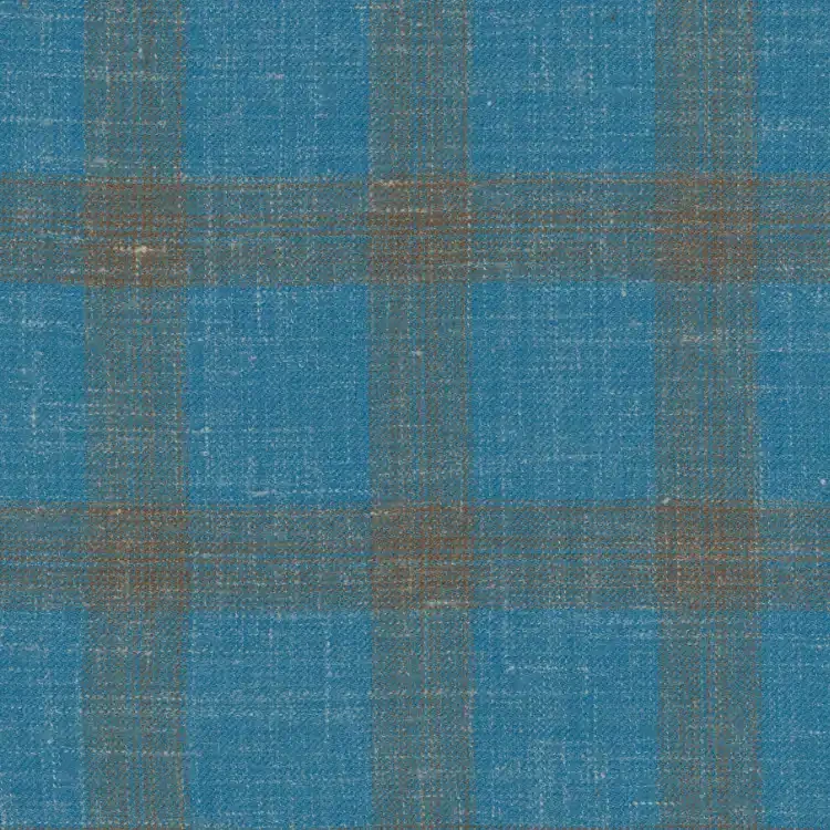 Teal with Brown Check