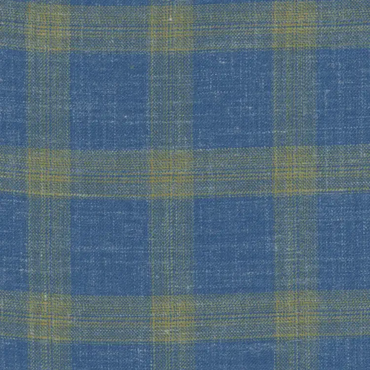 Blue with Gold Check