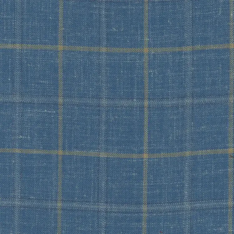 Teal Blue With Yellow and Blue Check