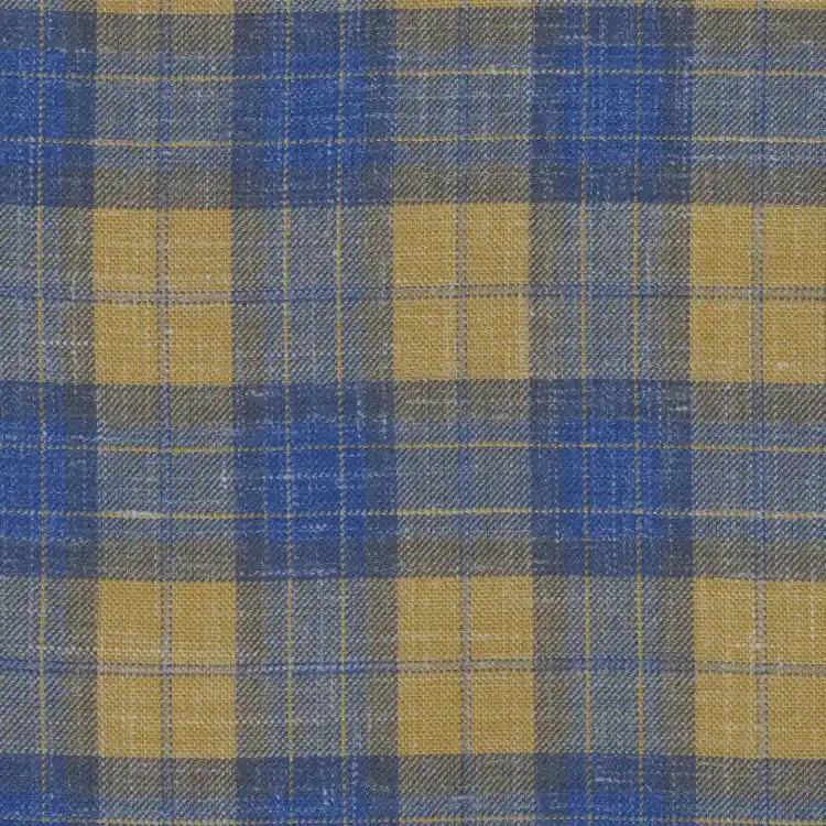 Mustard and Blue Check