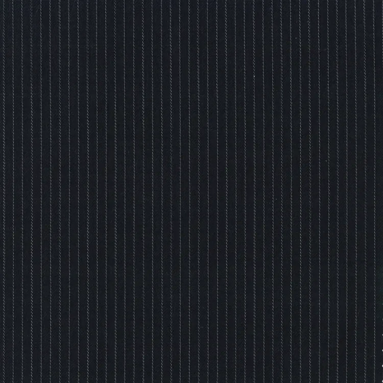 Midnight Blue with Gray Pencil Stripes