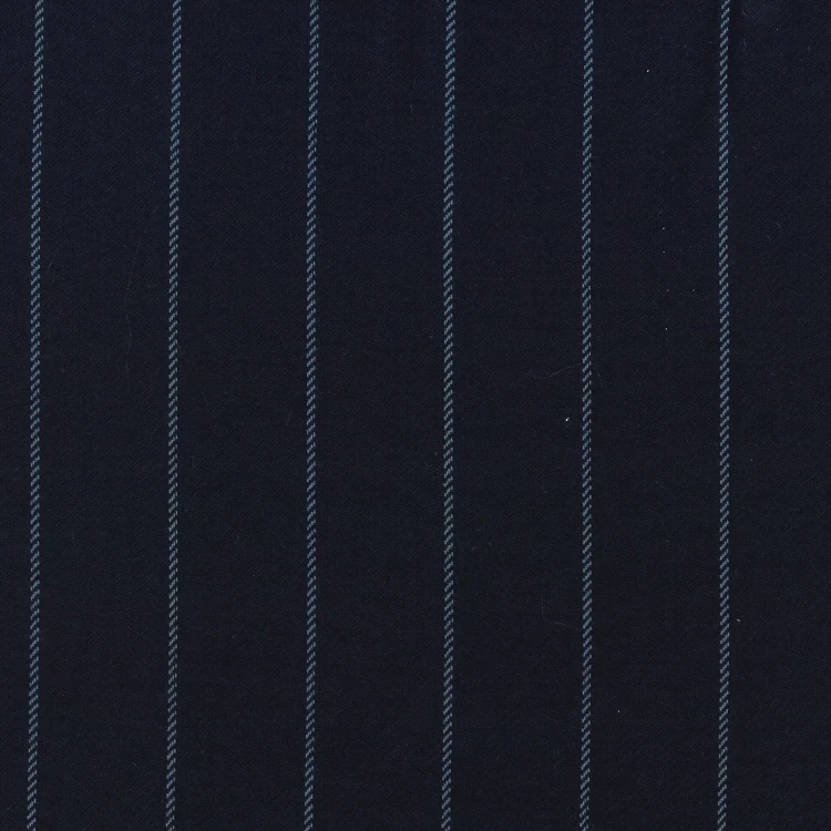 Midnight Blue with Light Blue Chalk Stripe