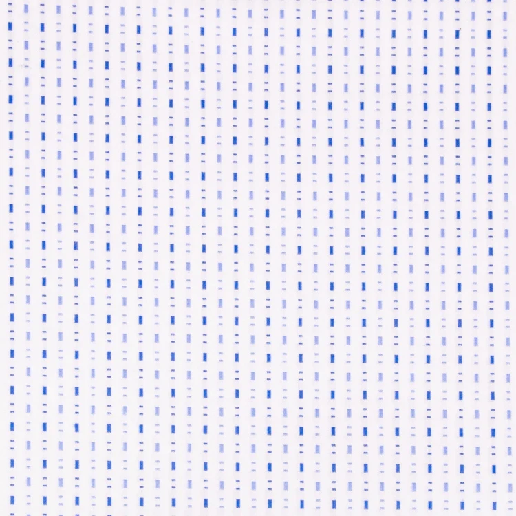 White with Blue Texture Shirt Fabric