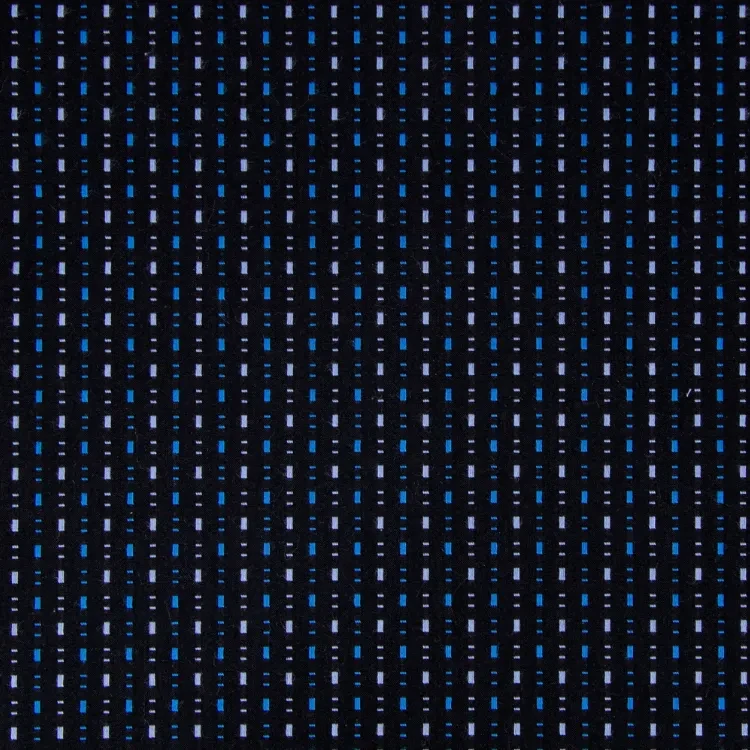 Black with Blue and Light Blue Texture Shirt Fabric