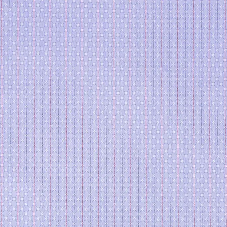 Red and Blue Stripe On Blue Design Shirt Fabric