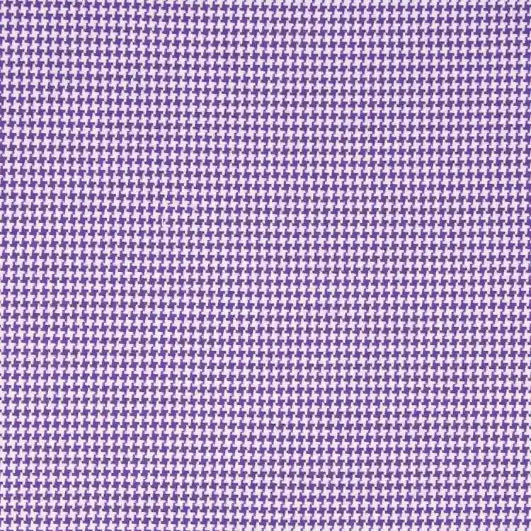 White and Purple Houndstooth Shirt Fabric