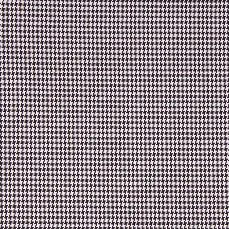 White and Black Houndstooth Shirt Fabric