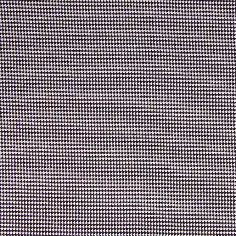 White and Black Houndstooth Shirt Fabric
