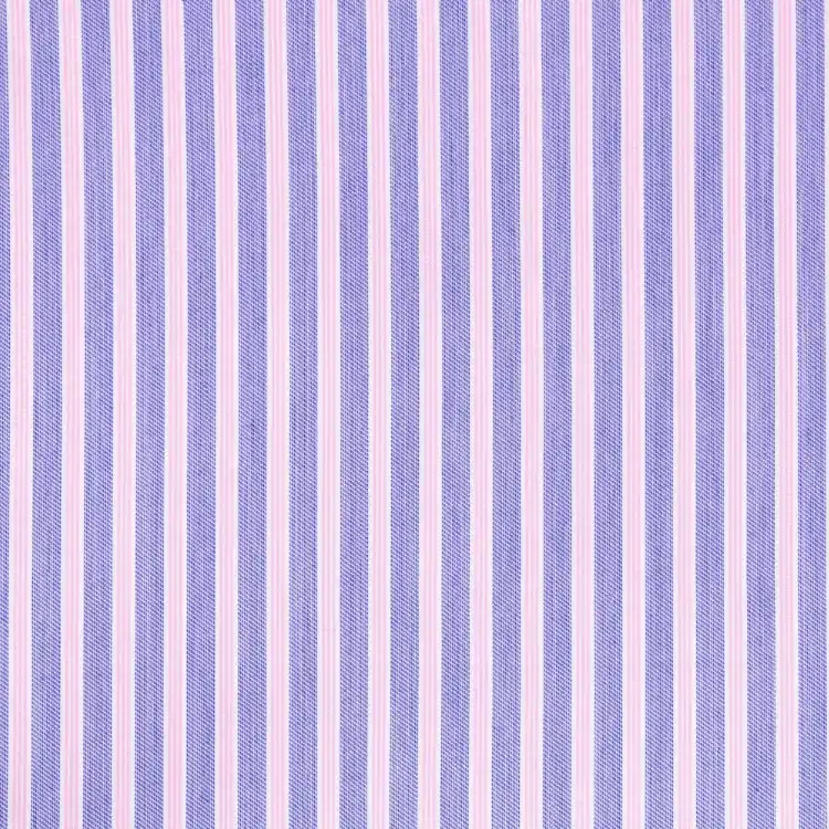 Blue with Pink Stripe Shirt Fabric