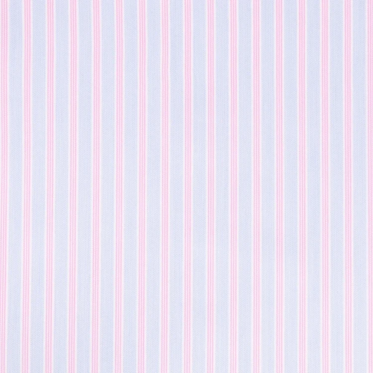 Light Blue with Pink Stripe Shirt Fabric