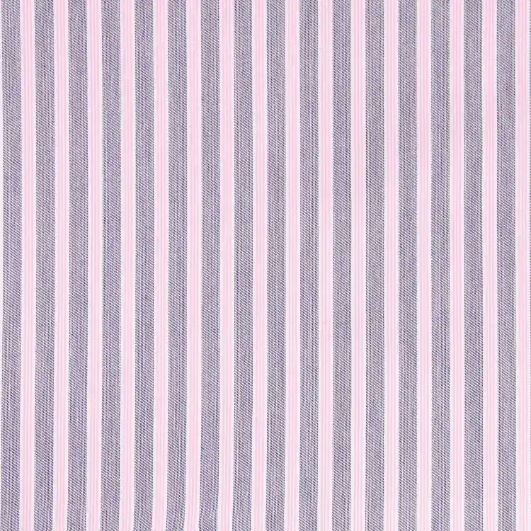 Dark Blue with Pink Stripe Shirt Fabric