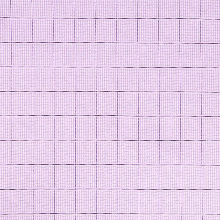 Dark Purple Check On Purple Houndstooth Shirt Fabric