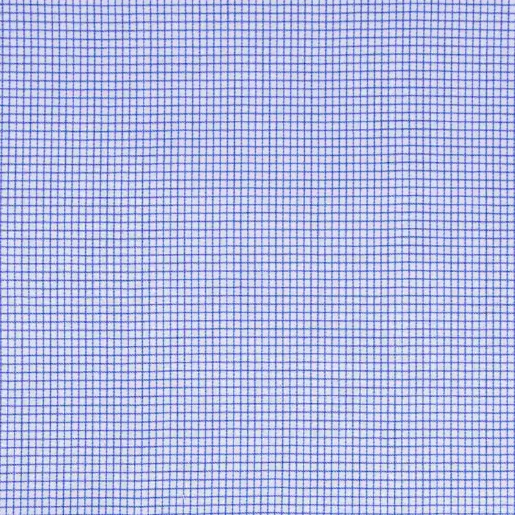Blue Micro Check On Light Blue Shirt Fabric