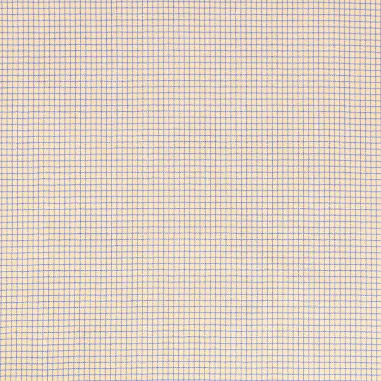 Blue Micro Check On Yellow Shirt Fabric