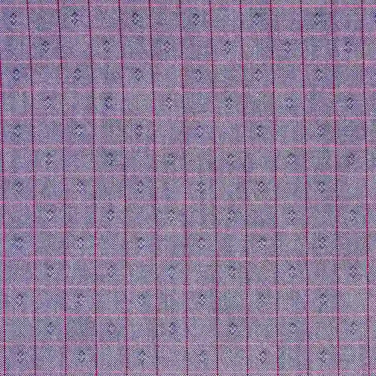 Red and Orange Check On Navy Shirt Fabric