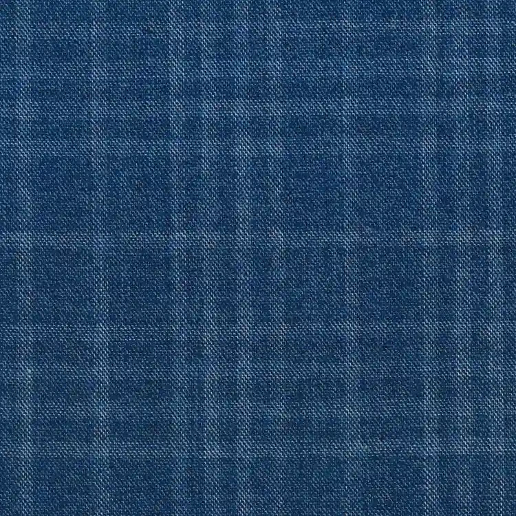 Denim Blue with White Check
