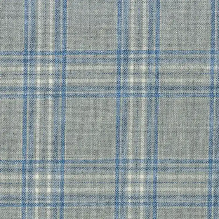 Light Gray with Blue Check