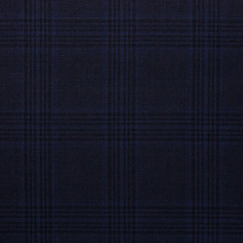 Navy Blue With Black Check