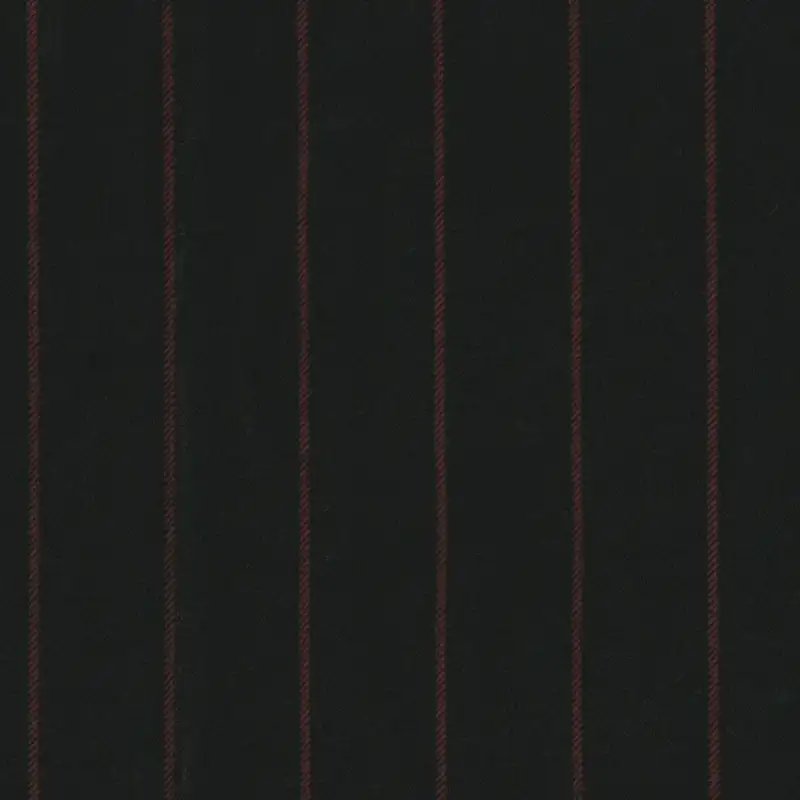 Black With Maroon Chalk Stripe