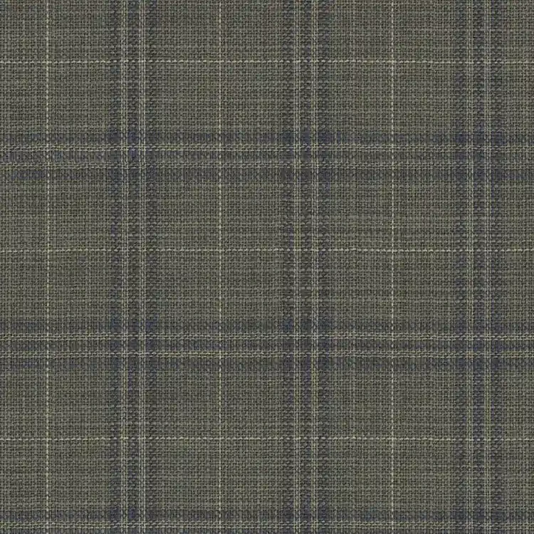 Light Gray Hopsack with Blue Check