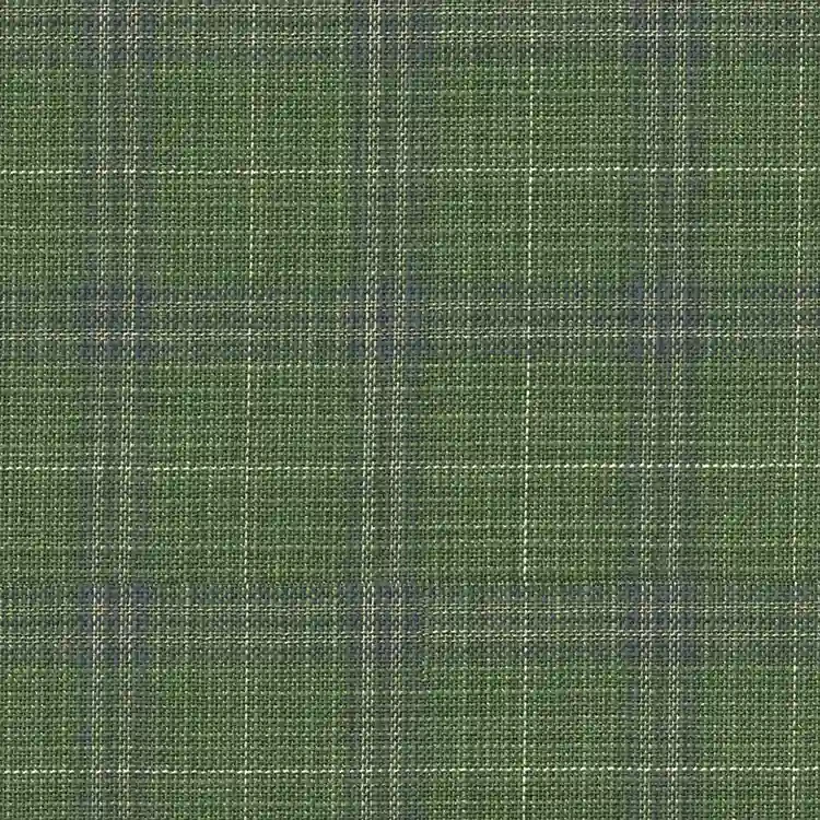 Emerald Green Hopsack with Blue Check
