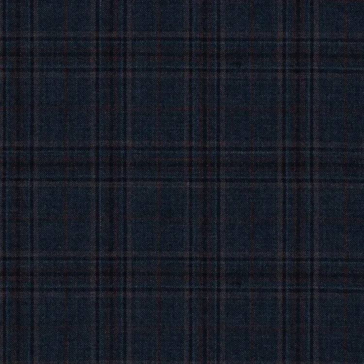 Deep Navy with Dark and Light Purple Plaid