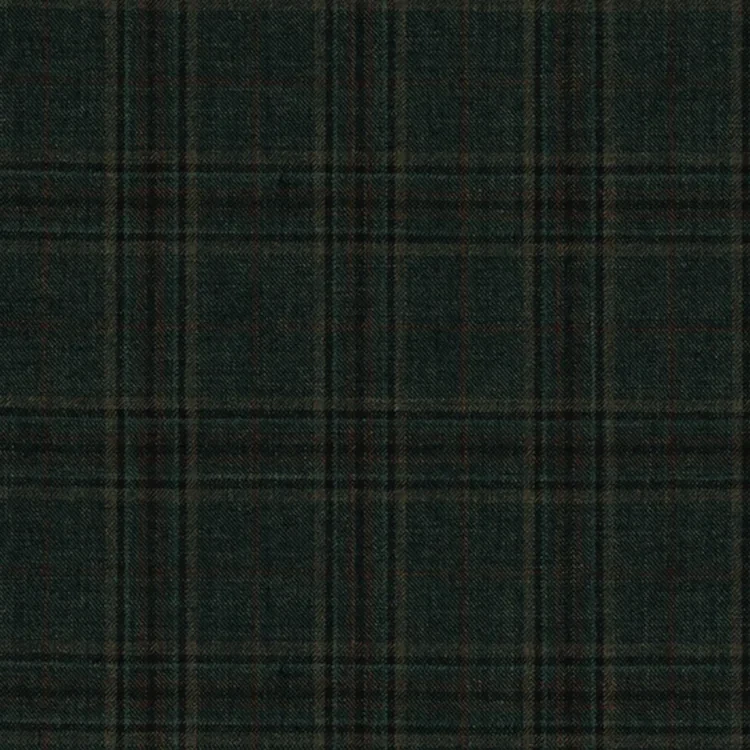 Deep Green with Brown Plaid
