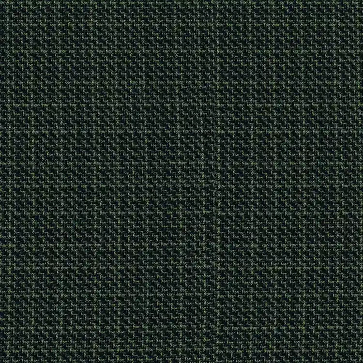 Green and Dark Blue Hopsack Melange