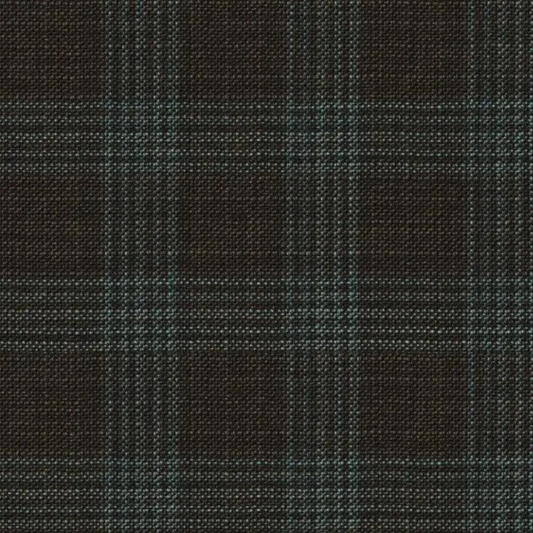 Brown Birdseye with Light Blue Glen Check