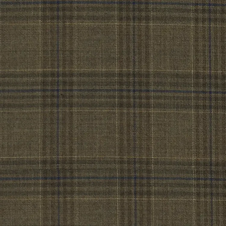 Light Brown with Blue Plaid