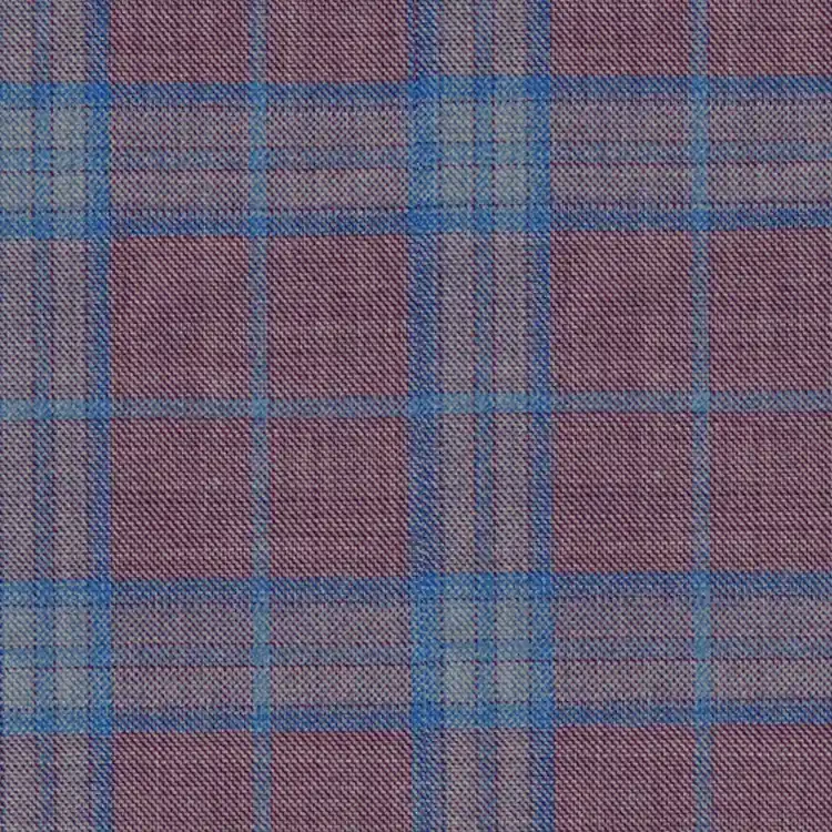 Pink with light blue and Tan Check