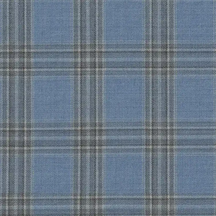 Light Blue and Beige check
