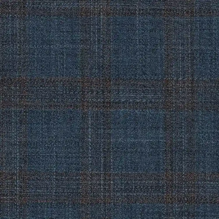 Blue with Brown Check