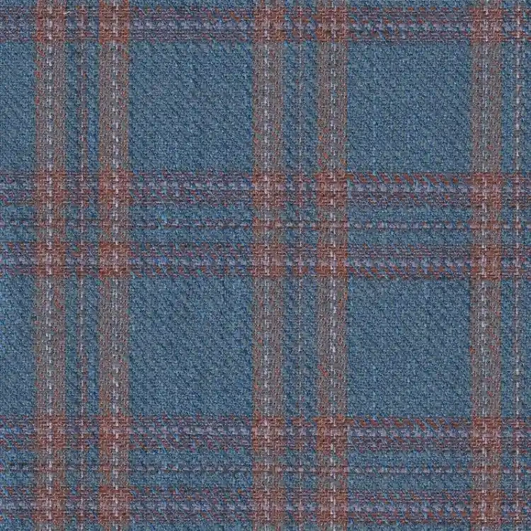 Cool Blue with Brown and Purple Check