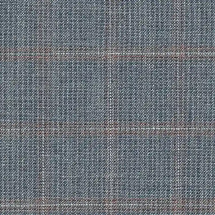 Cool Blue with Orange and Silver Check