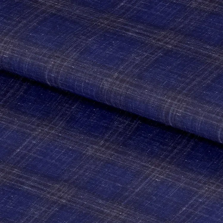 Blue with Brown Check