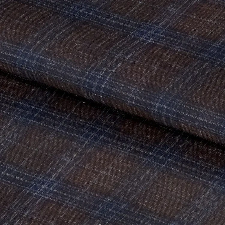 Brown with Navy Check