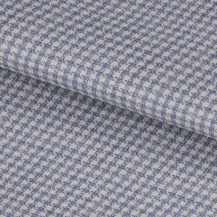 White and Blue Houndstooth