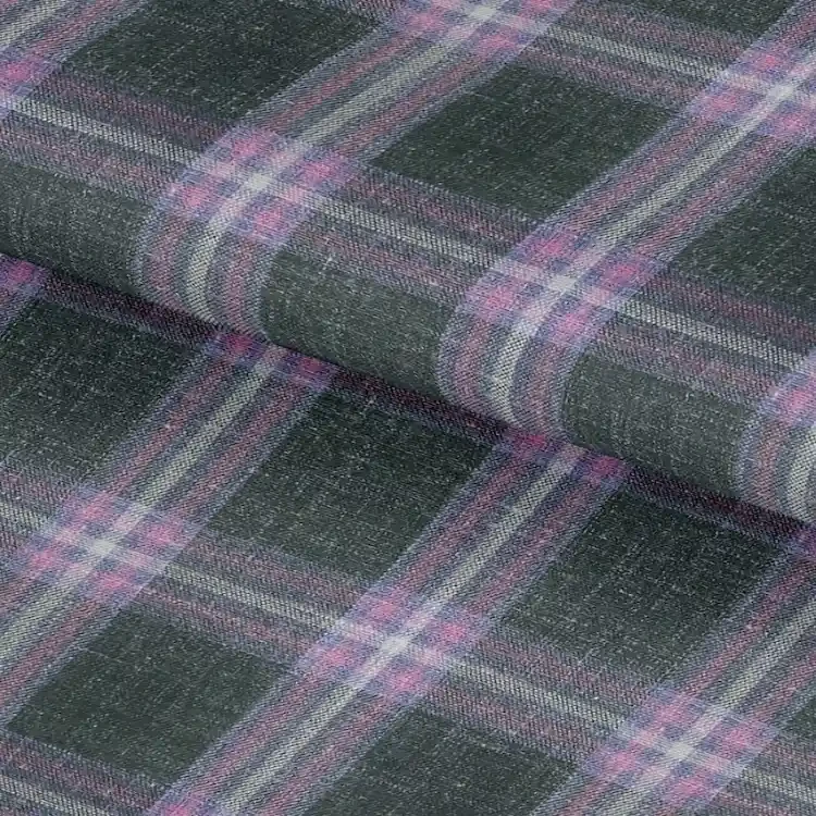 Green with Pink Check