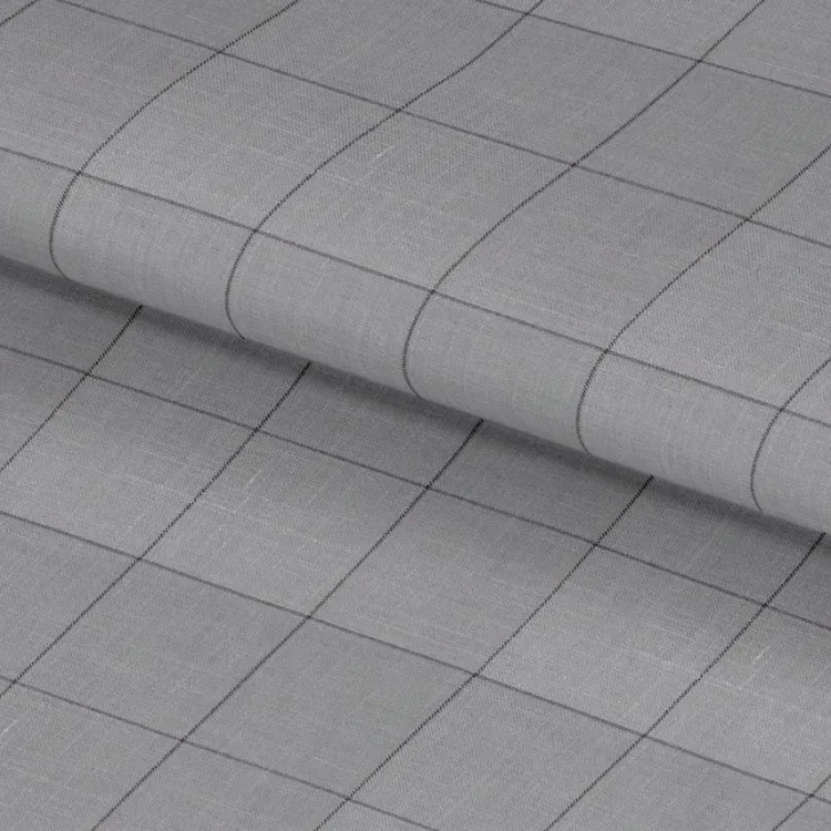 Light Gray with Brown Check