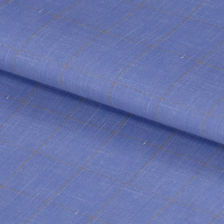 Light Blue with Light Brown Check