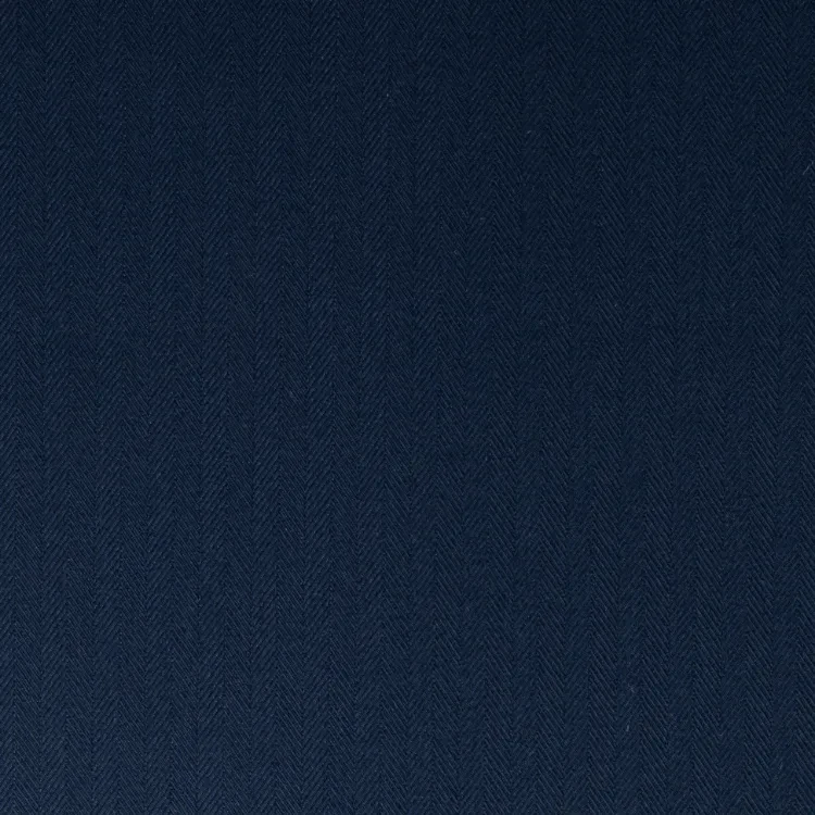 French Navy Blue Herringbone Shirt Fabric