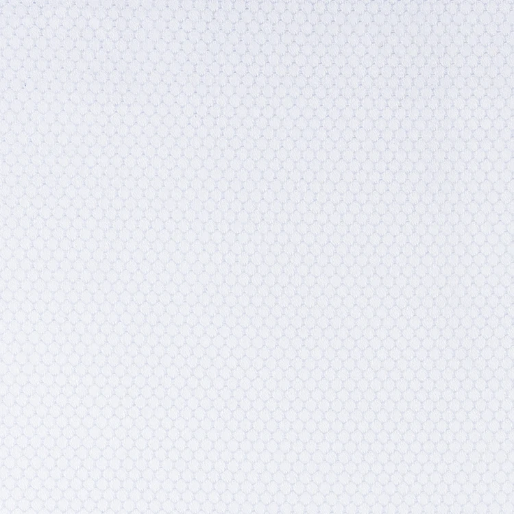 White Honeycomb Self Pattern Shirt Fabric
