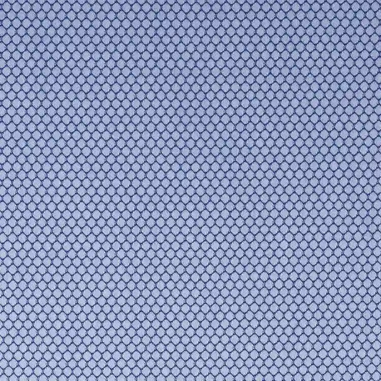 Blue Honeycomb Self Pattern Shirt Fabric