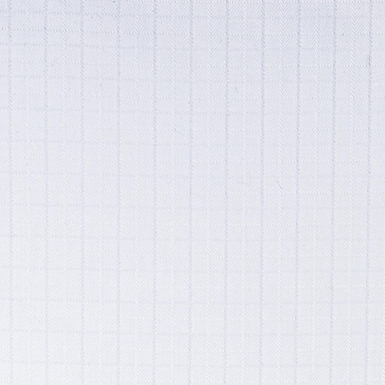 White Self Check Shirt Fabric