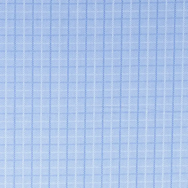 Light Blue Self Check Shirt Fabric