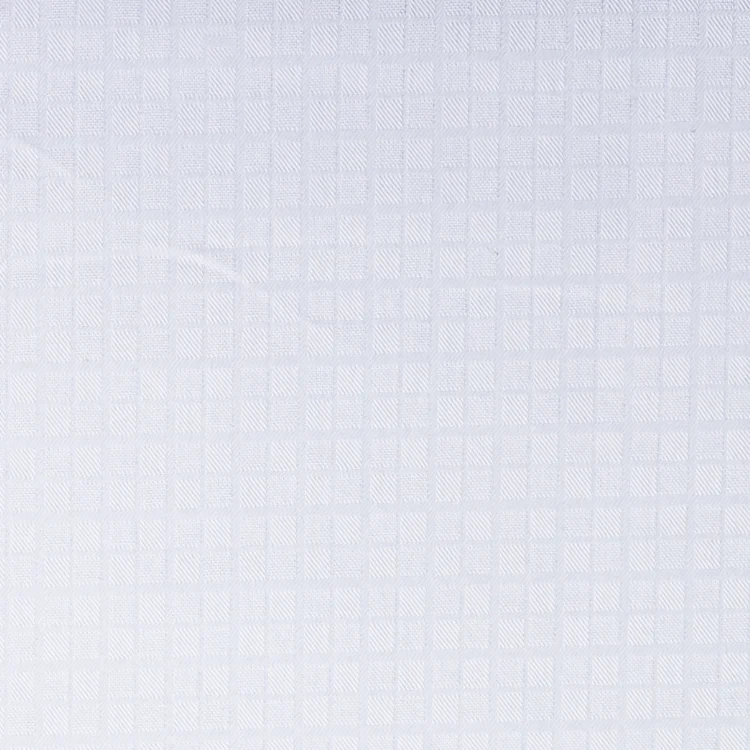 White Self Texture Shirt Fabric
