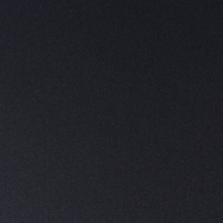 French Twill Black Solid Shirt Fabric